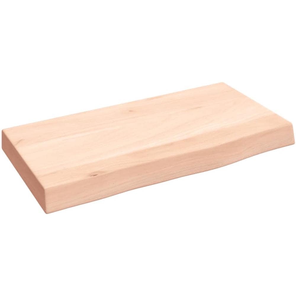 Ripiano a Parete 40x20x4 cm Legno Massello Rovere Non Trattato - Foto 1