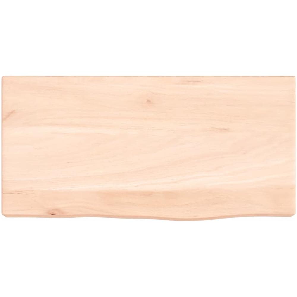 Ripiano a Parete 40x20x4 cm Legno Massello Rovere Non Trattato - Foto 2