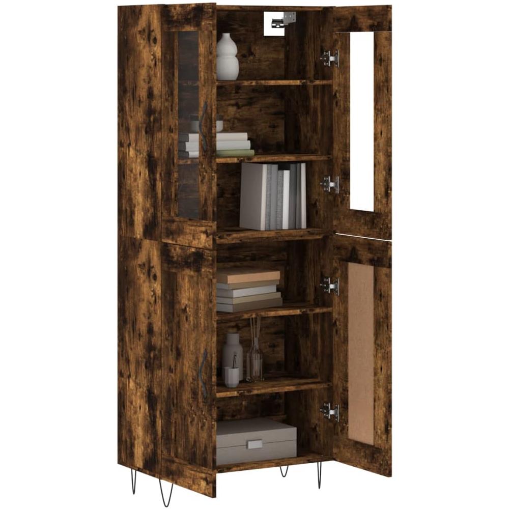 Credenza Rovere Fumo 69,5x34x180 Cm In Legno Multistrato - Foto 3
