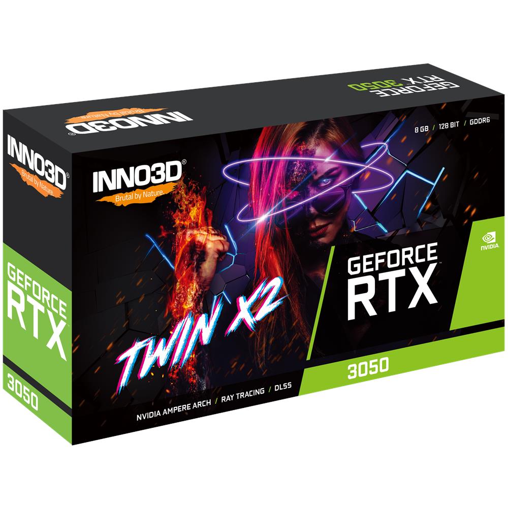 GeForce RTX 3050 8 GB GDDR6 PCI Express 4.0 / 1 x HDMI / 1x DVI-D / 1 x Display Ports Twin X2 - Foto 3
