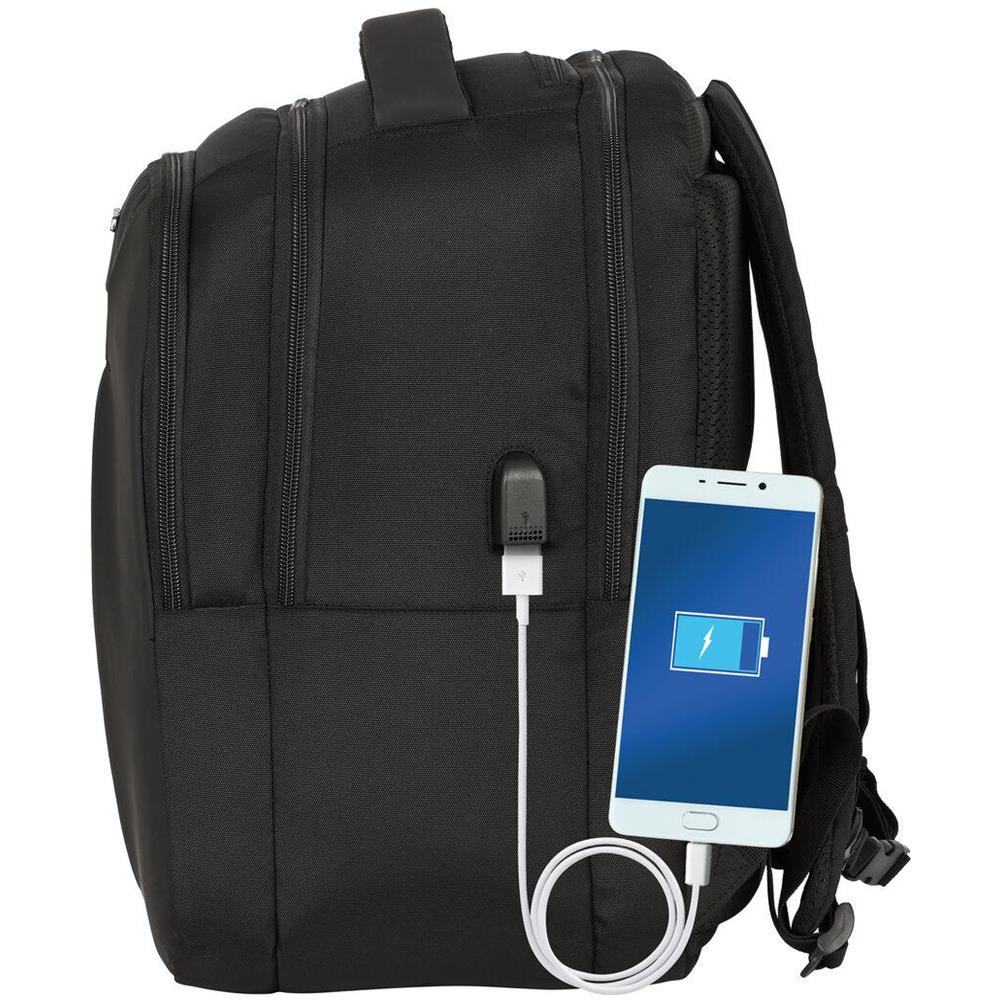 Zaino Per Pc Portatile E Tablet Con Uscita Usb Business Nero (31 X 45 X 23 Cm) - Foto 2