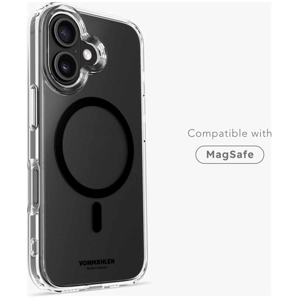 Transparent Case custodia per cellulare 17 cm (6.7") Cover Nero, Trasparente - Foto 2