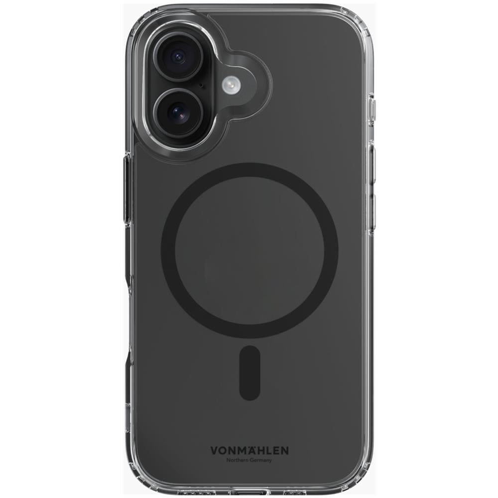 Transparent Case custodia per cellulare 17 cm (6.7") Cover Nero, Trasparente - Foto 1