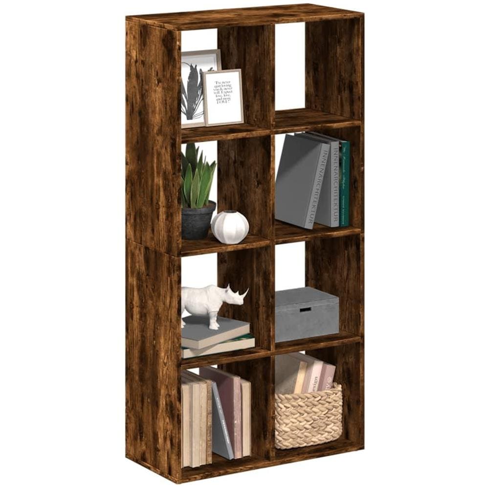 Libreria Divisorio Rovere Fumo 69,5x29x137,5cm in Truciolato - Foto 2