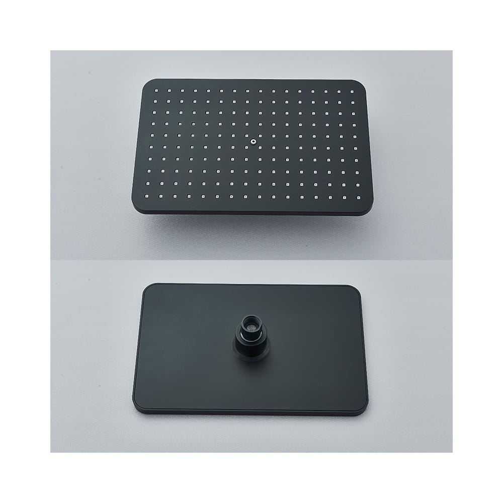 Colonna doccia, Blackswan, tipo M226, modello nero opaco /oro lucido, con termostato a 3 vie, doccetta tipo SPA e bocca mobile nascosta, misura 116 cm - Foto 4