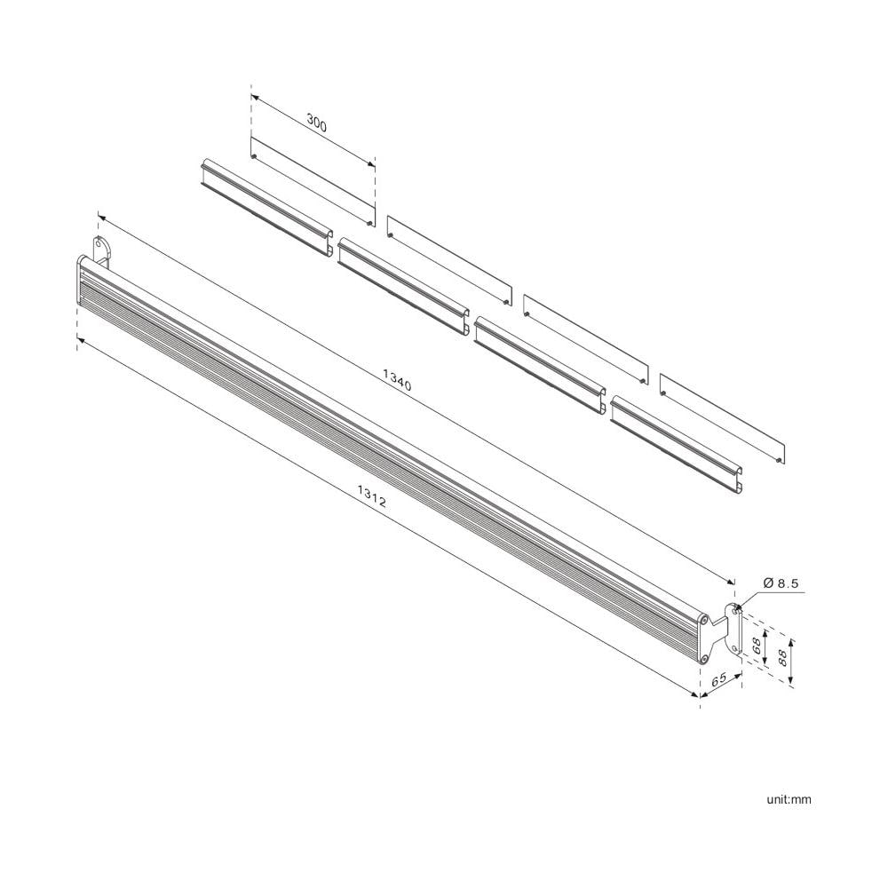 Barra Portastrumenti FPMA-WTB100 per 3 Monitor LCD /LED /TFT - Foto 2
