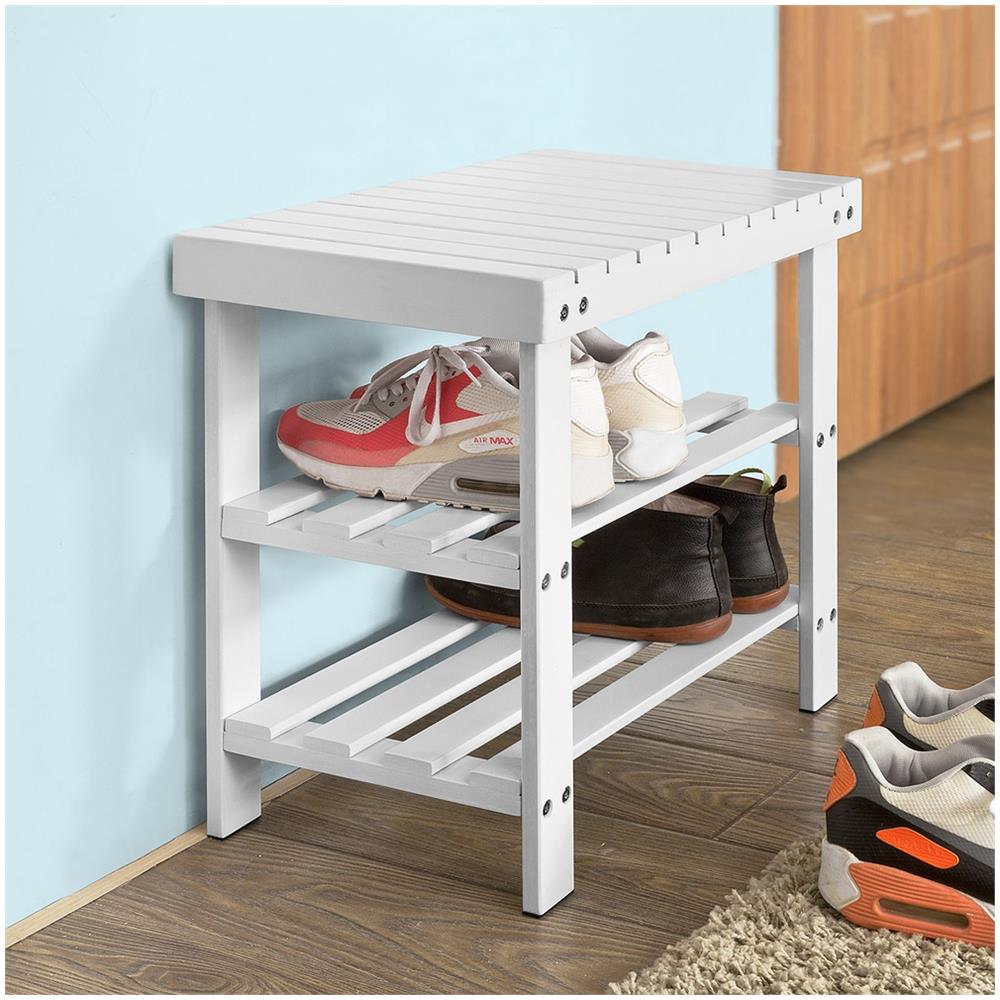 Scarpiera, Portascarpe, Panca Da Bagno, Bianco, Fsr02-k-w - Foto 2