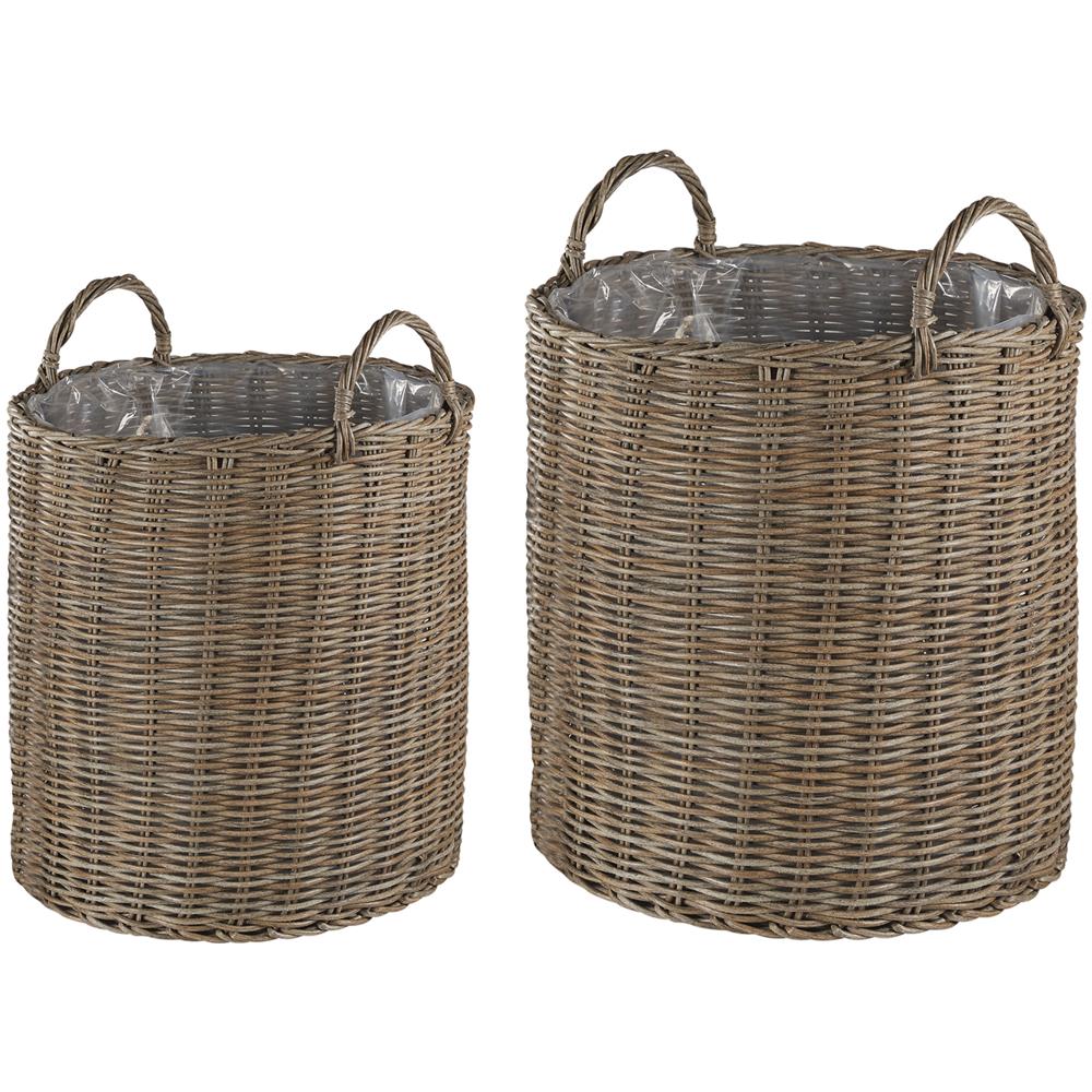 Set Di 2 Vasi Da Fiori Da Balcone Beige Sabbia Bitola - Foto 1