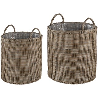 Set Da 2 Vasi Per Fiori In Plastica Lucida - Moderni, Rotondi, Leggeri, Per Interni - 7 Misure E 9 Colori