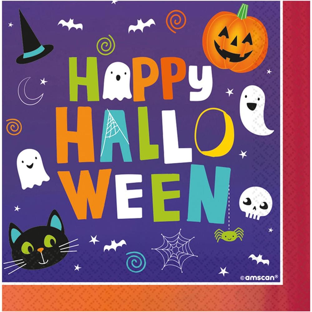Amscan - 16 Tovaglioli Di Carta Halloween Friends - Foto 1