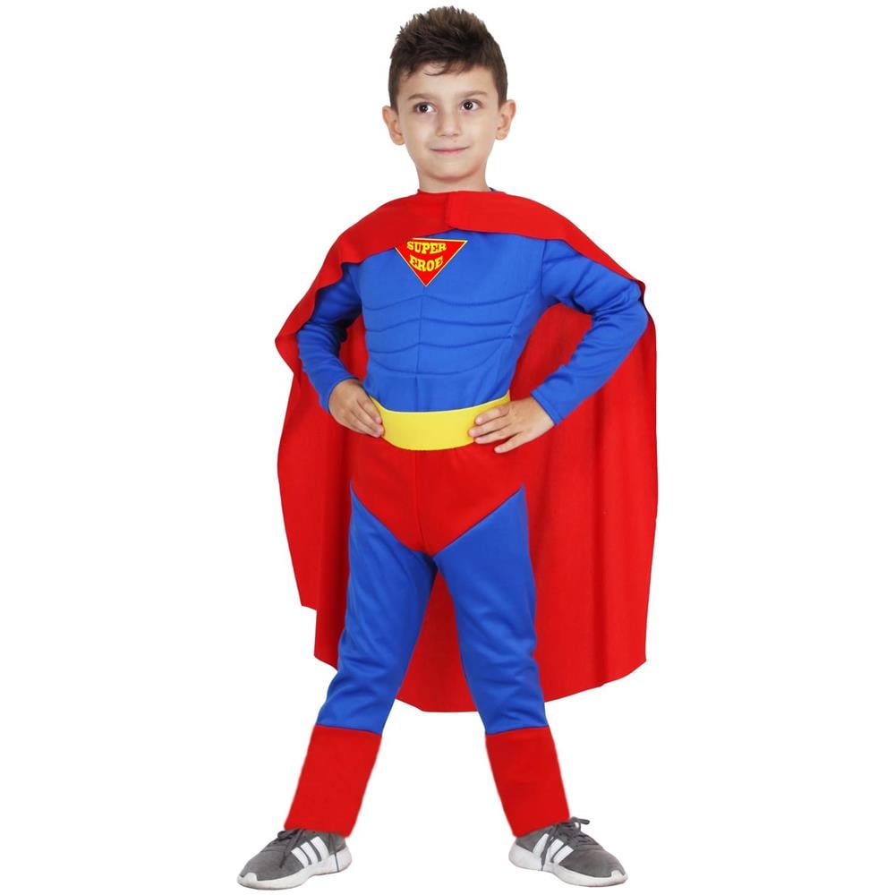 Costume Carnevale Superhero Taglia 7/8 Anni Vestito Bambino Pegasus - Foto 1