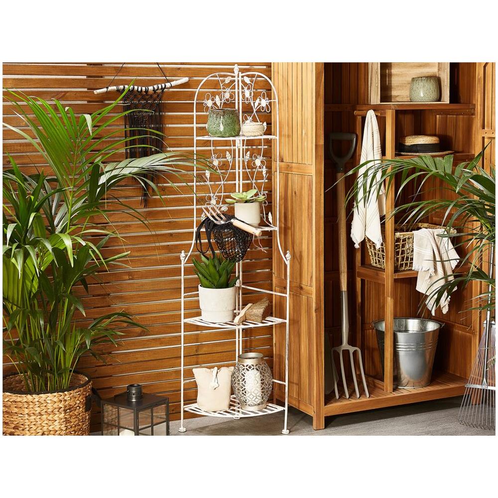 Scaffale Da Giardino Acciaio Bianco Biella - Foto 2