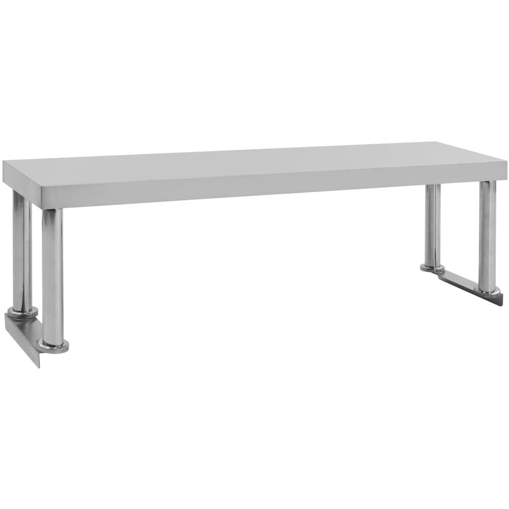 Tavolo Lavoro Cucina Con Mensola 120x60x120 Cm In Acciaio Inox - Foto 8