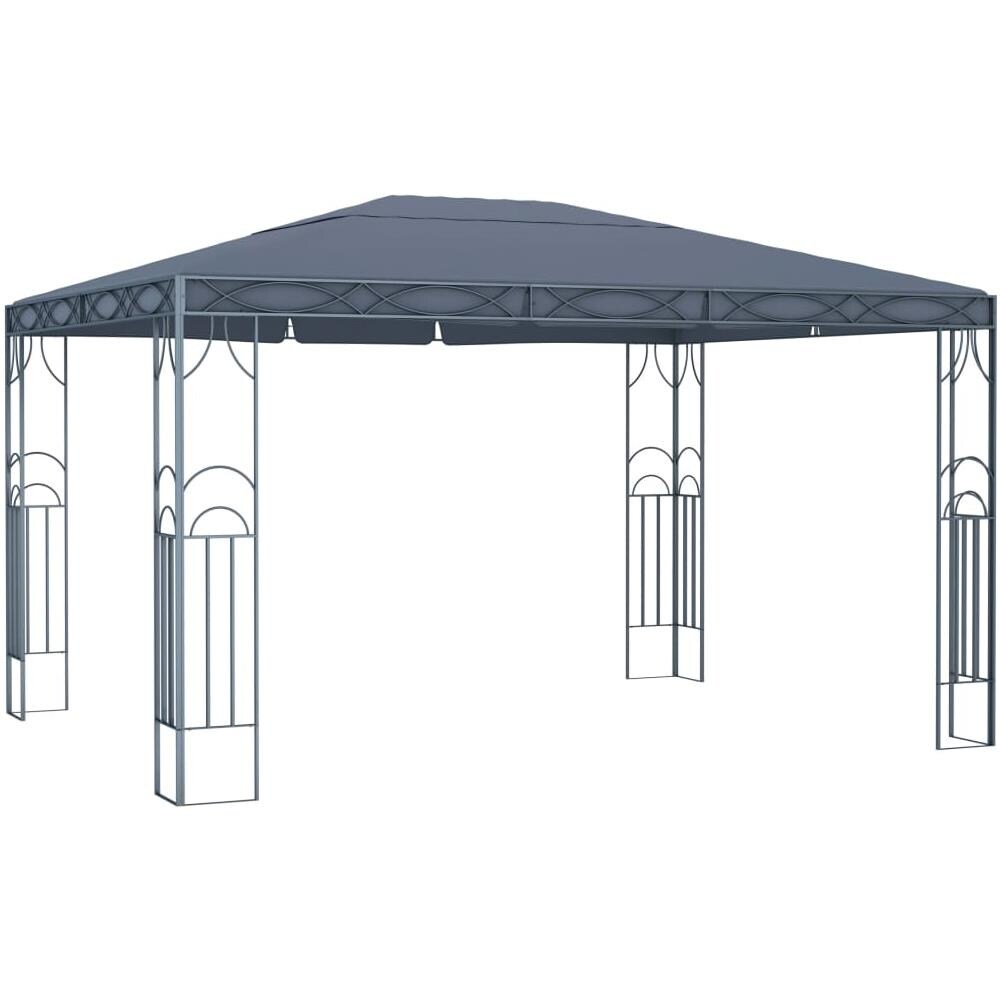 Gazebo con Stringa di Luci LED 400x300 cm Antracite - Foto 3
