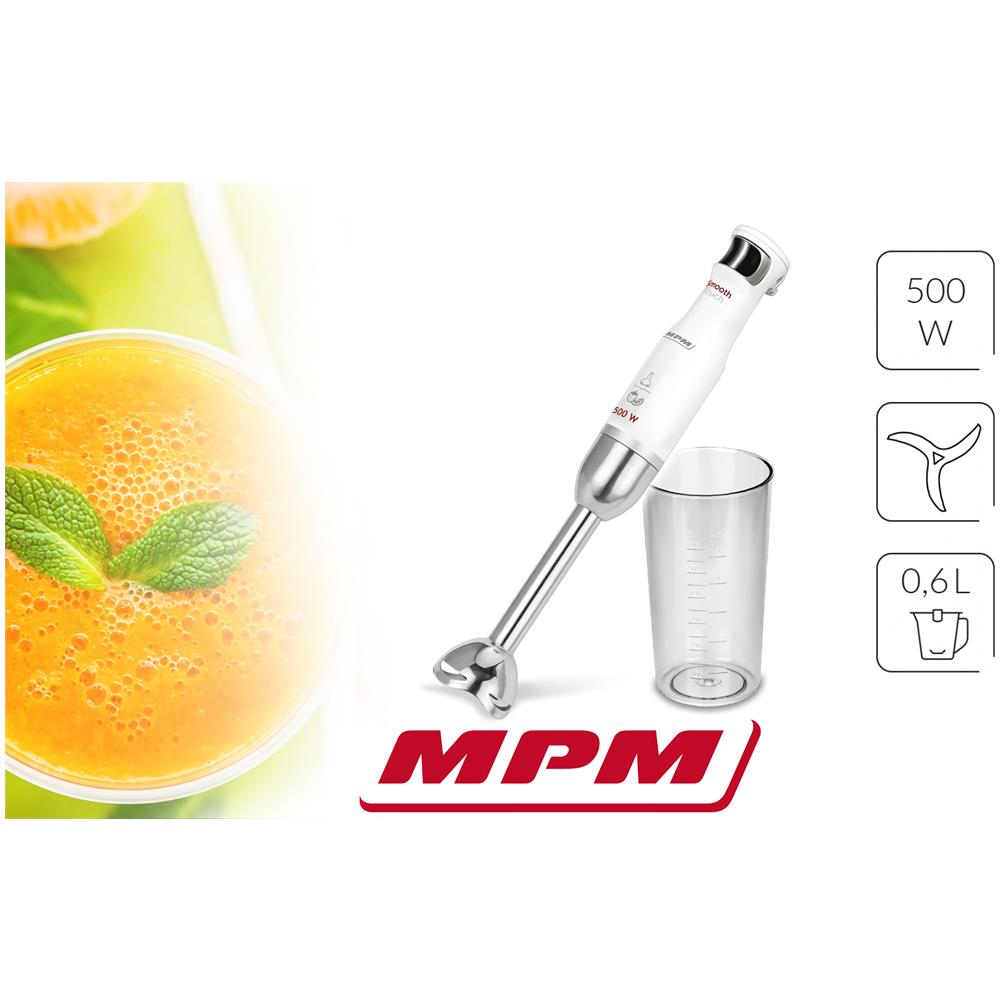 Frullatore ad Immersione MBL-27 con Recipiente da 0.6 L Potenza 500 Watt Colore Bianco - Foto 6