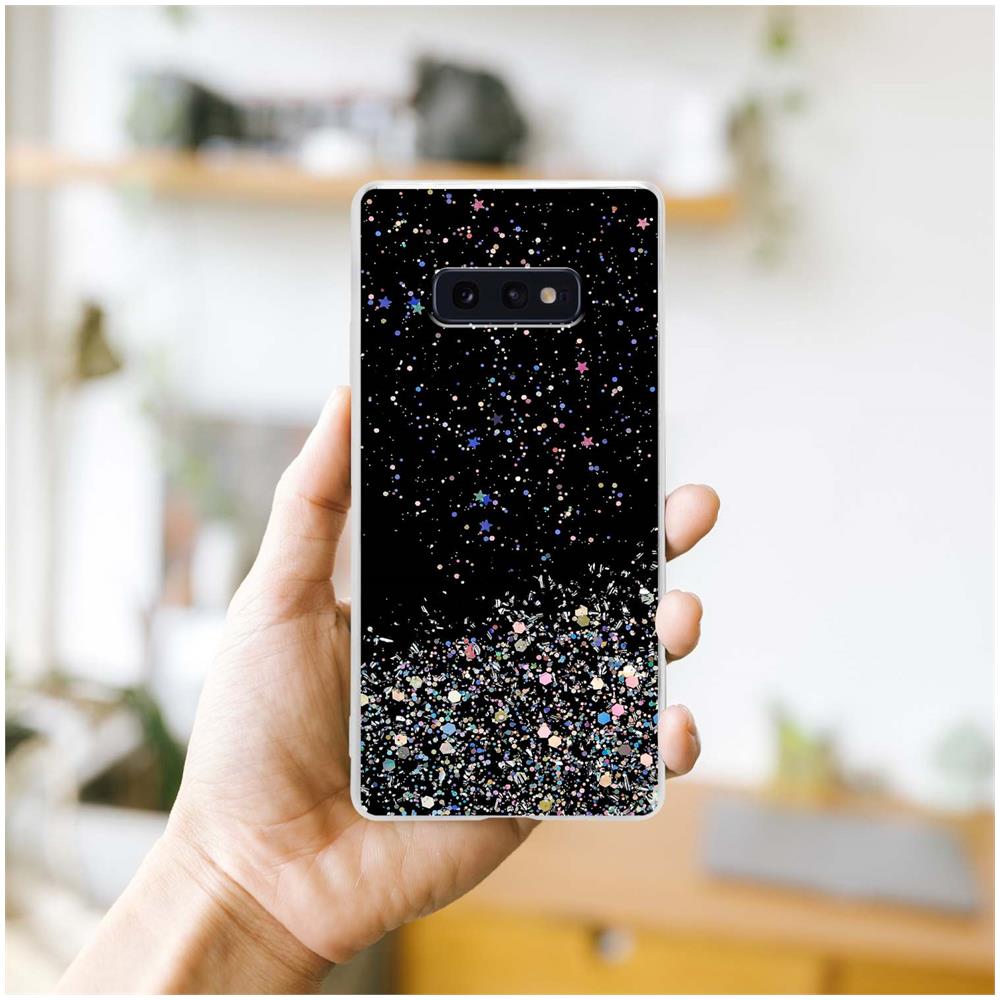 Custodia Compatibile Con Samsung Galaxy S10e In Nero Con Glitter - Coperchio Protettivo In Silicone Tpu Flessibile Con Glitter Scintillanti - Foto 7