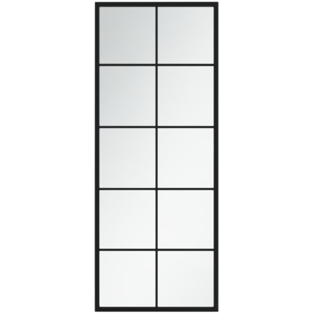 Specchio Da Parete Nero 100x40 Cm Metallo - Foto 1