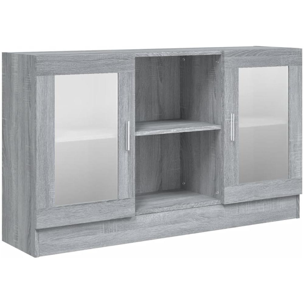 Mobile Vetrina Grigio Sonoma 120x30,5x70 Cm Legno Multistrato - Foto 2