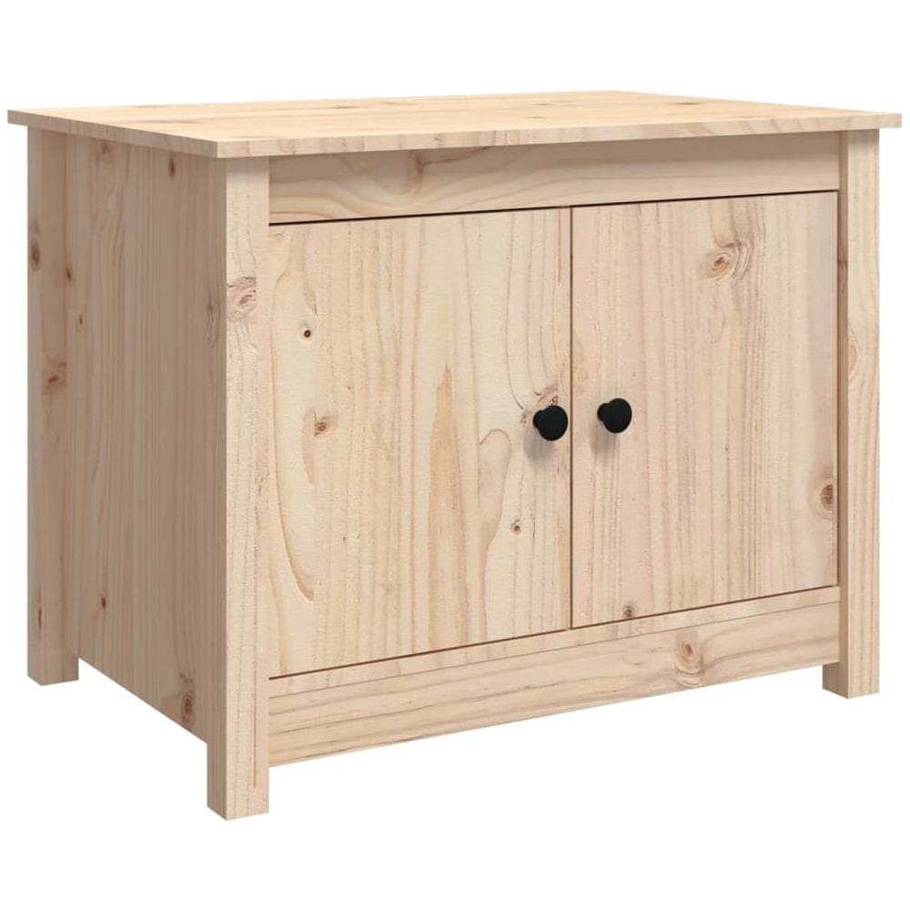 Tavolino Da Salotto 71x49x55 Cm In Legno Massello Di Pino - Foto 1