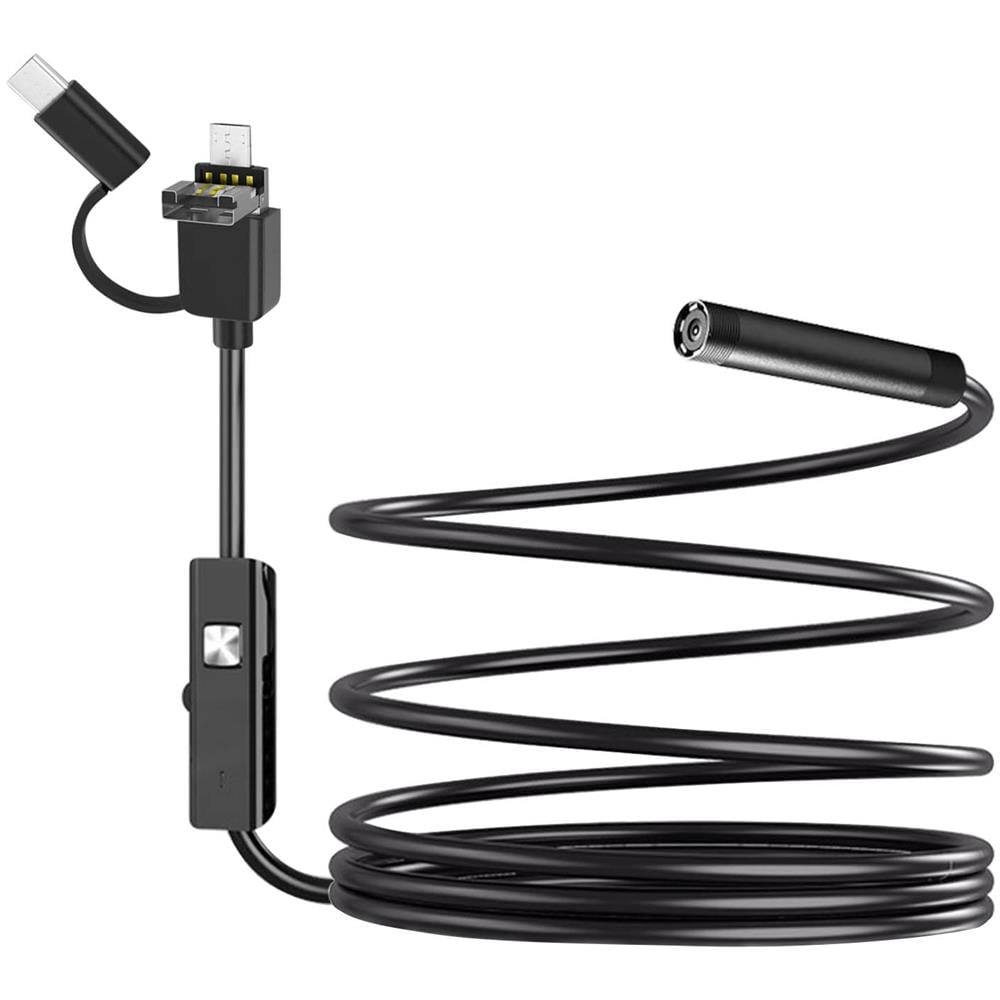 Endoscopio Impermeabile Ip67 Multi-porta Usb Usb-c Micro-usb Lunghezza 10 Metri - Foto 1