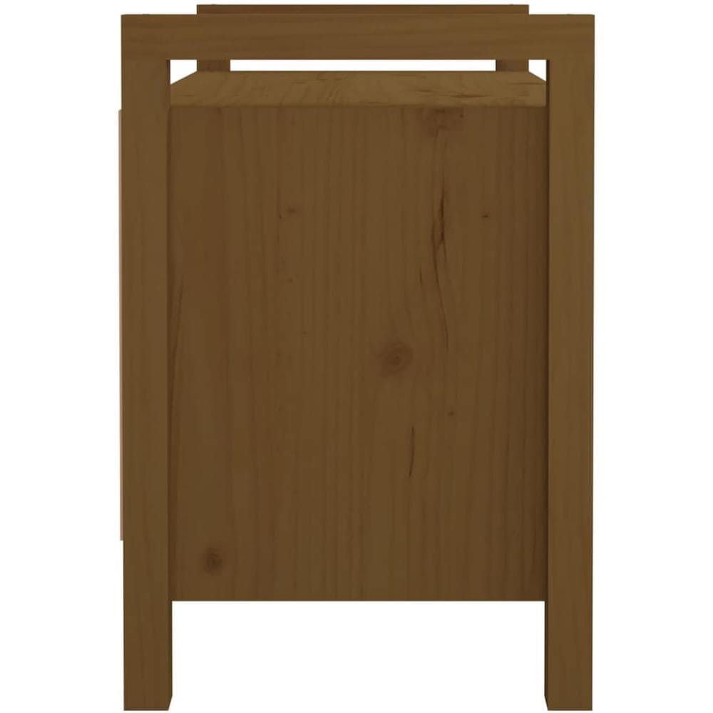 Panca Da Ingresso Miele 80x40x60 Cm In Legno Massello Di Pino - Foto 2