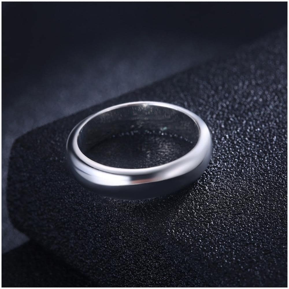 Anello Dal Design Semplice In Acciaio Inossidabile Silver S - Foto 5