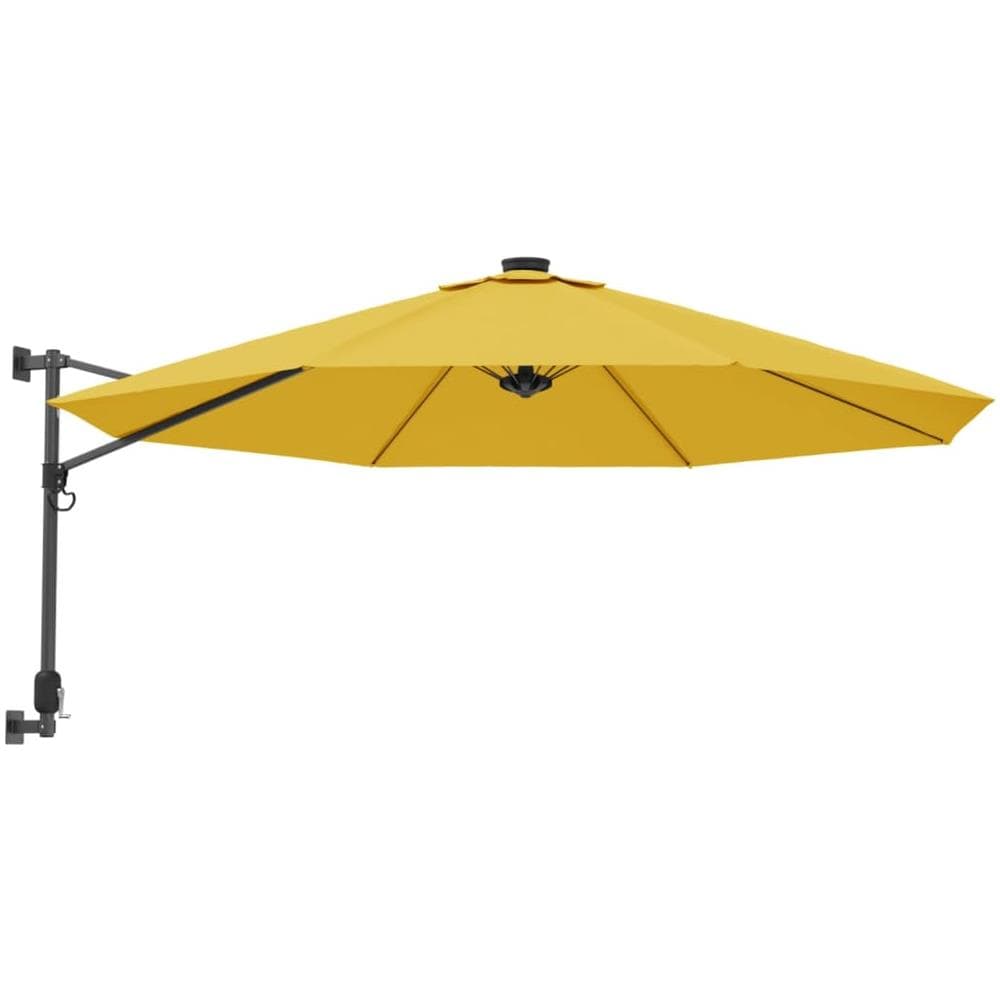 Ombrellone A Parete Con Led Giallo 290 Cm - Foto 2
