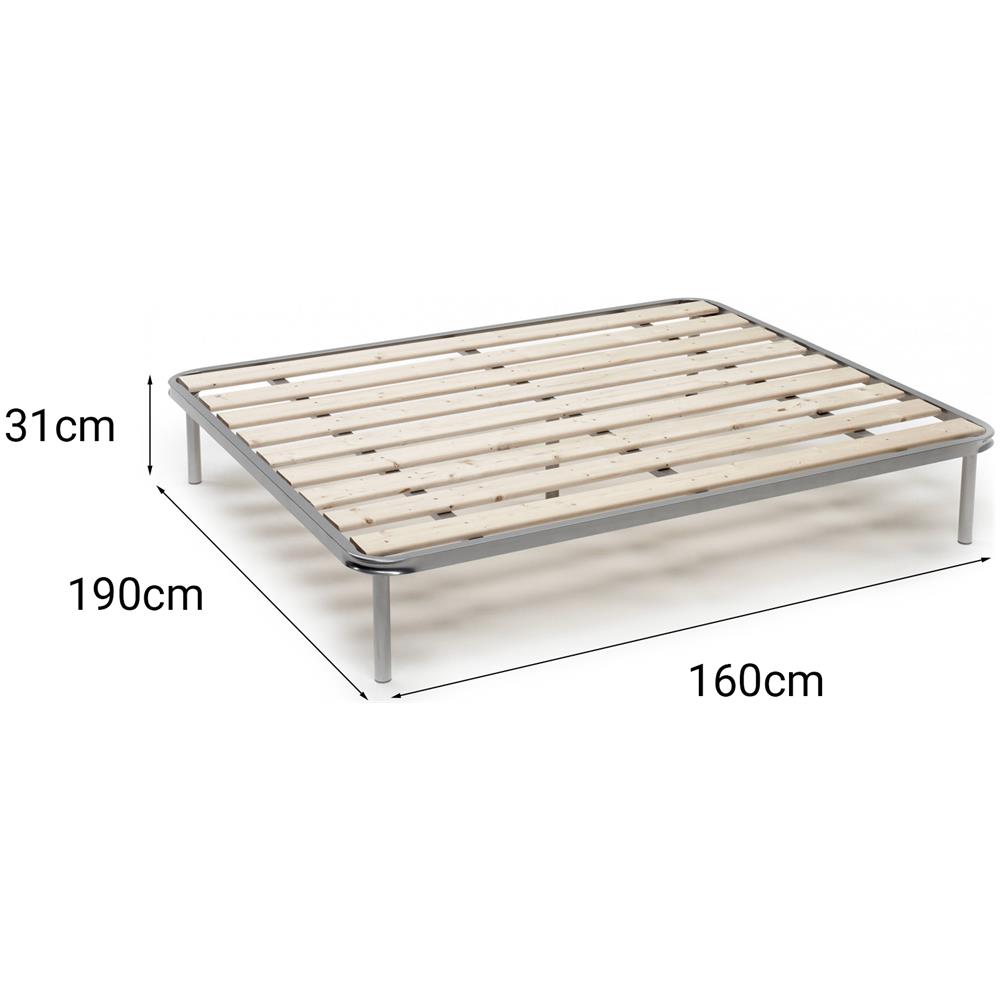 Rete Letto Matrimoniale Marialaura, Rete Ortopedica A Doghe Piallate, 100% Made In Italy, Cm 160x190h 31 - Foto 3