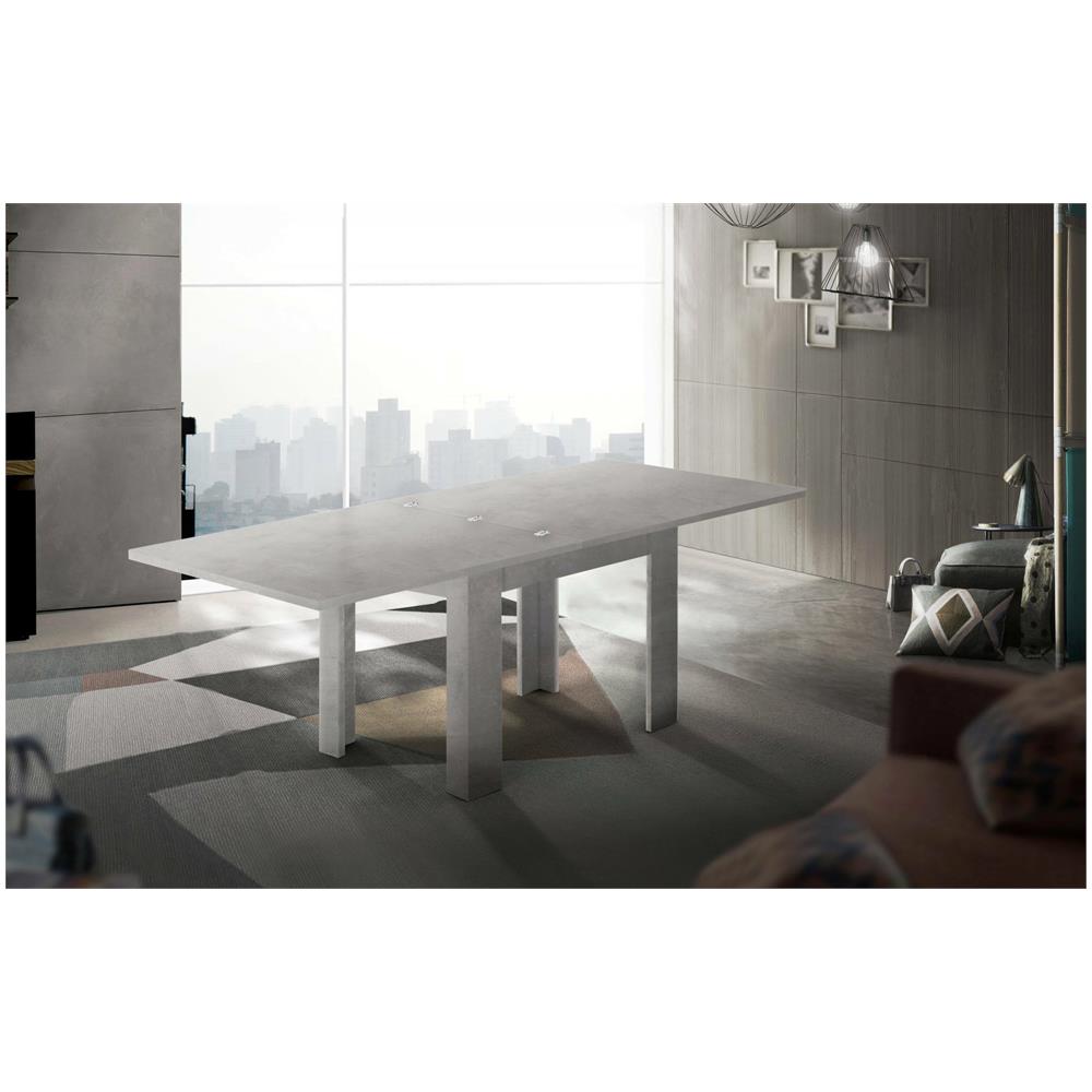 Tavolo Allungabile Otto, Consolle Ausiliare Da Cucina, Tavolo Allungabile, 100% Made In Italy, Cm 90x90h75, Ardesia - Foto 1