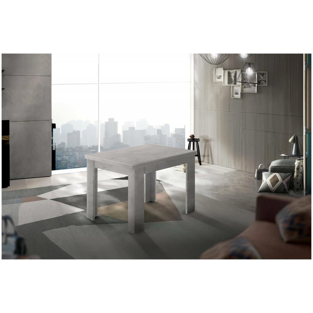 Tavolo Allungabile Otto, Consolle Ausiliare Da Cucina, Tavolo Allungabile, 100% Made In Italy, Cm 90x90h75, Ardesia - Foto 4
