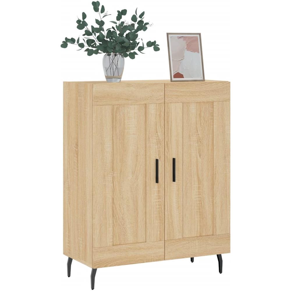 Credenza Rovere Sonoma 69,5x34x90 Cm In Legno Multistrato - Foto 3