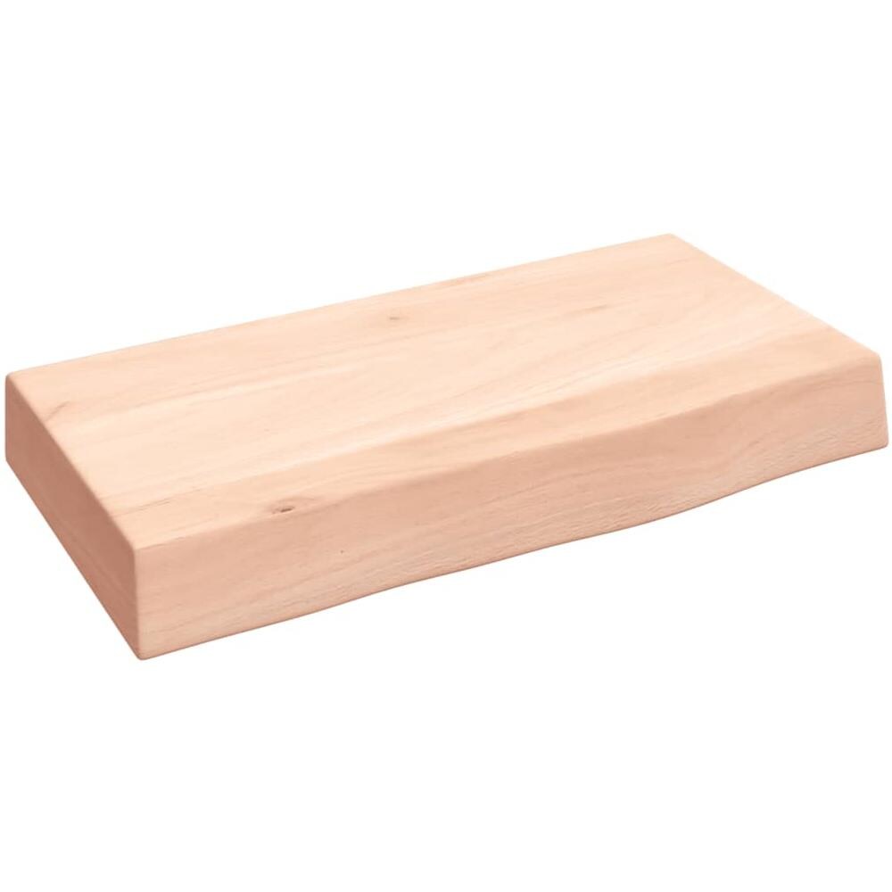 Ripiano a Parete 40x20x6 cm Legno Massello Rovere Non Trattato - Foto 1