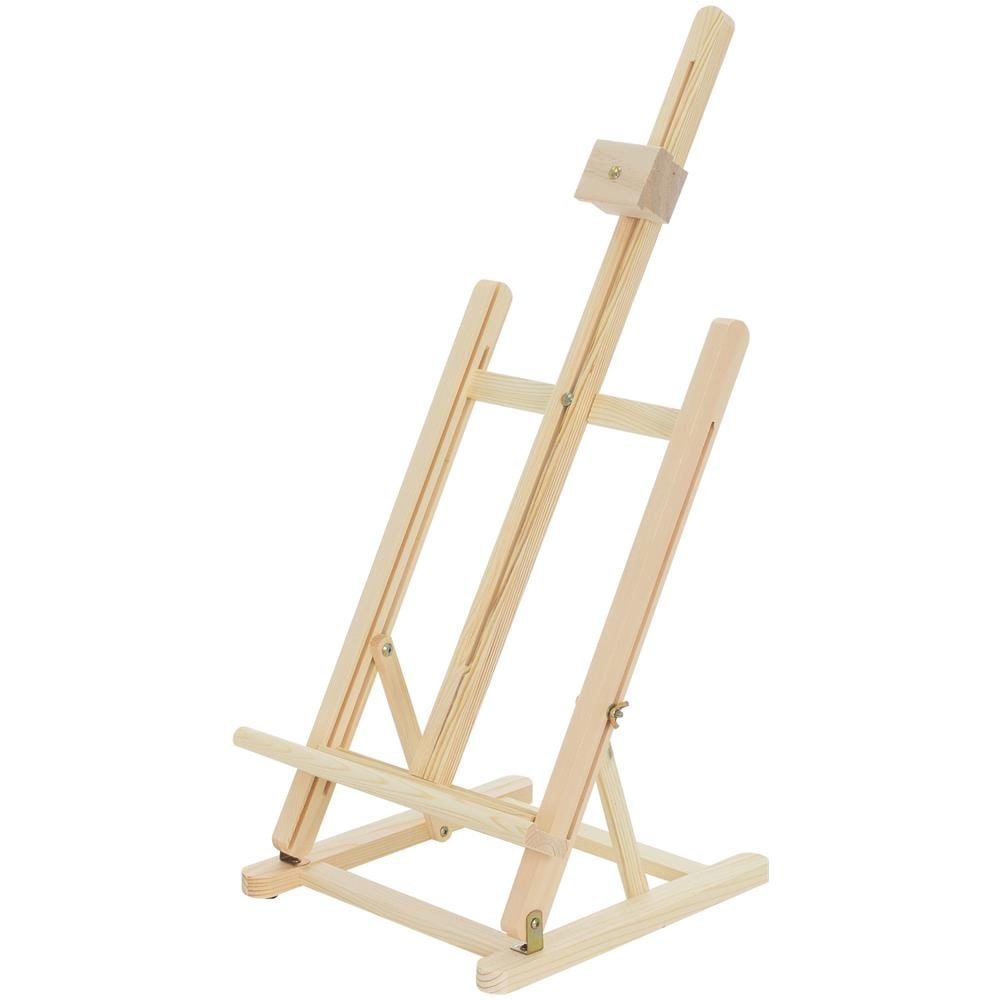 Cavalletto Pittura Da Tavolo Di Legno Pieghevole Altezza Regolabile Ca. 58-82 Cm Con Telaio Ad H Supporto Per Dipingere Disegno Per Uso Artistico Hobby E Studio Espositore Professionale - Foto 1