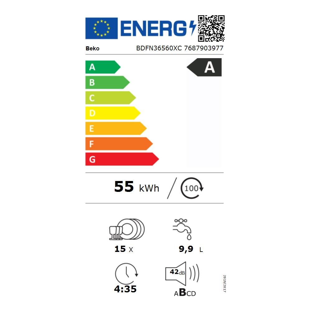 Lavastoviglie BDFN36560XC Capacità 15 Coperti Classe A Colore Acciaio Inossidabile - Foto 3