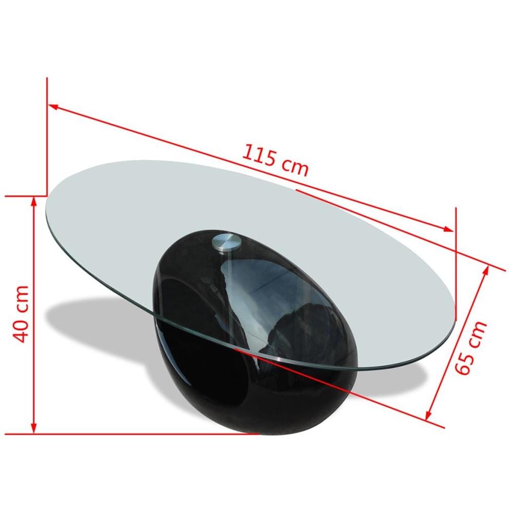 Tavolino Salotto Nero Basso Con Base Circolare - Foto 5