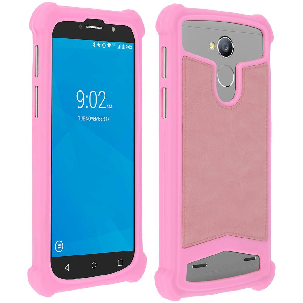 Cover Bumper Universale Smartphone Da 5 A 5.3 Pollici In Silicone Gel Rosa - Foto 2