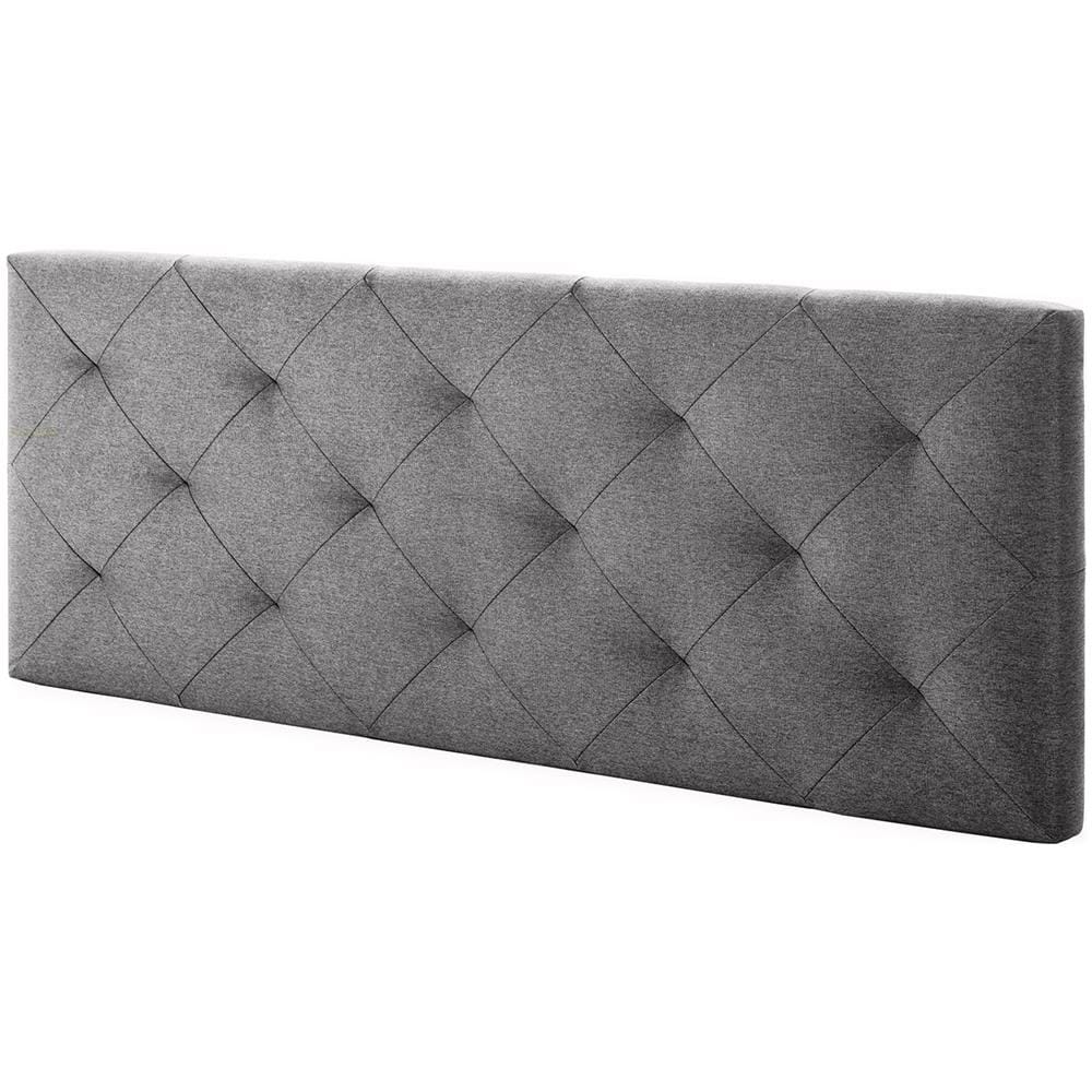 Testiera Di Letto Di Tessuto Milano 160x60, Grigio, 8 Cm Di Profondità - Foto 1