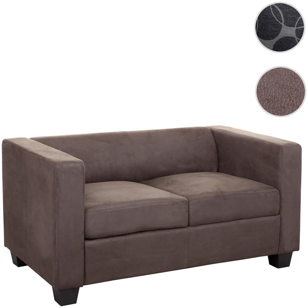 Mendler serie lille m65 divano sofa 2 posti 75x137x70cm tessuto ... Divani marroni tessuto