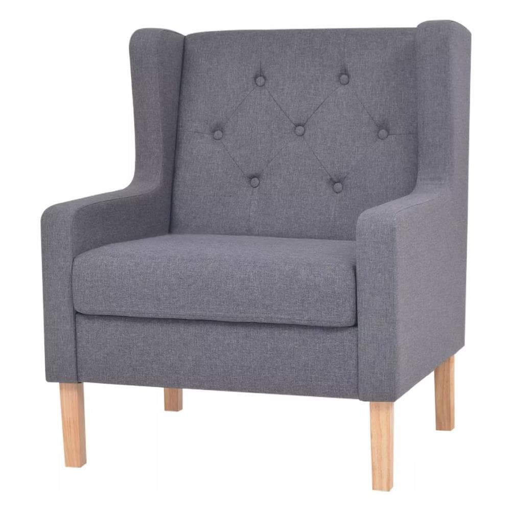 Poltrona In Tessuto Grigio - Foto 1