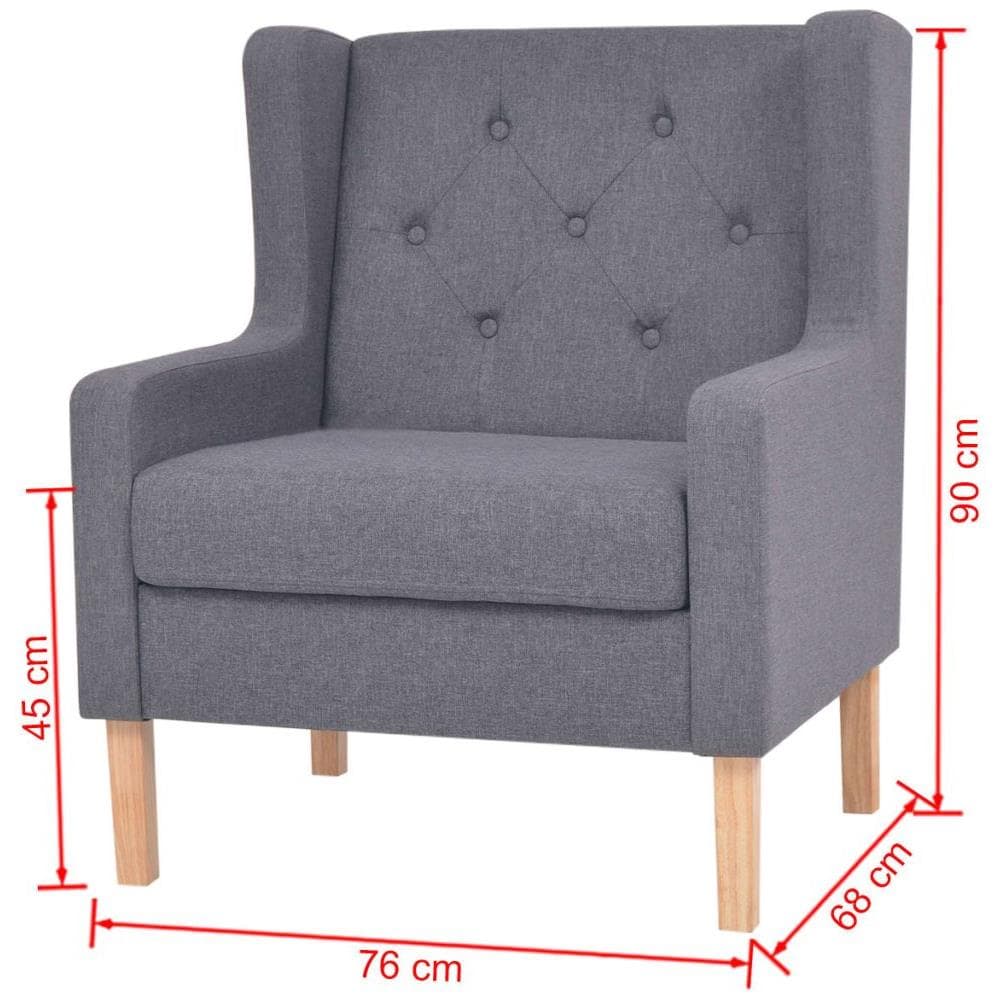 Poltrona In Tessuto Grigio - Foto 7