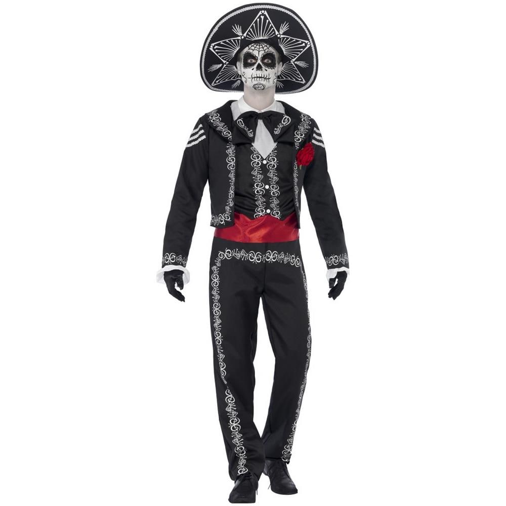 Costume Da Scheletro Messicano - Taglia: Xl - Foto 1