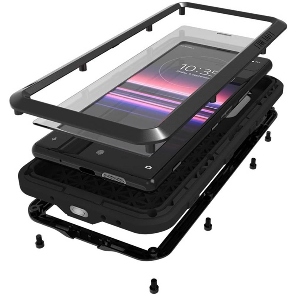 Cover Waterproof Sony Xperia 5 Vetro Temperato Powerful Nero - Foto 1