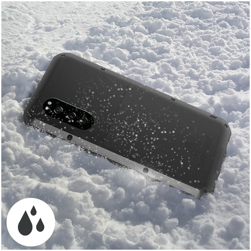 Cover Waterproof Sony Xperia 5 Vetro Temperato Powerful Nero - Foto 5