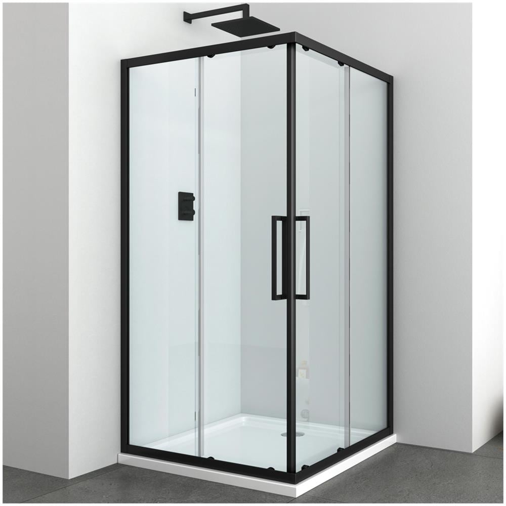 Box Cabina Doccia Angolare Corner Due Ante Scorrevoli Cristallo Temprato - Foto 1