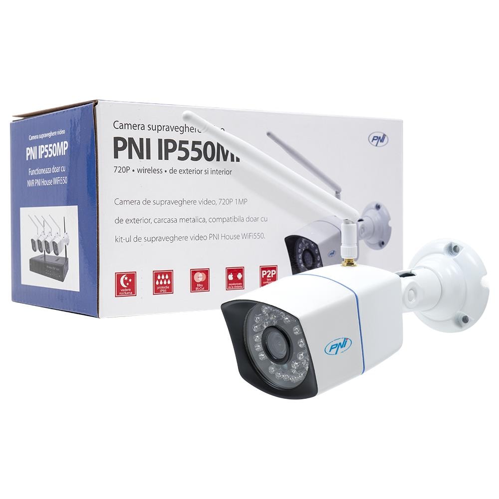 Telecamera Di Videosorveglianza Wireless 720p Ip550mp Con Ip Esterno E Interno Solo Per Kit Wifi550 - Foto 1