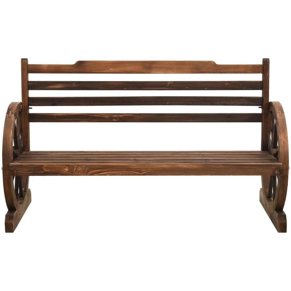 Panchina da Giardino 112 cm in Legno Massello di Abete - Foto 2