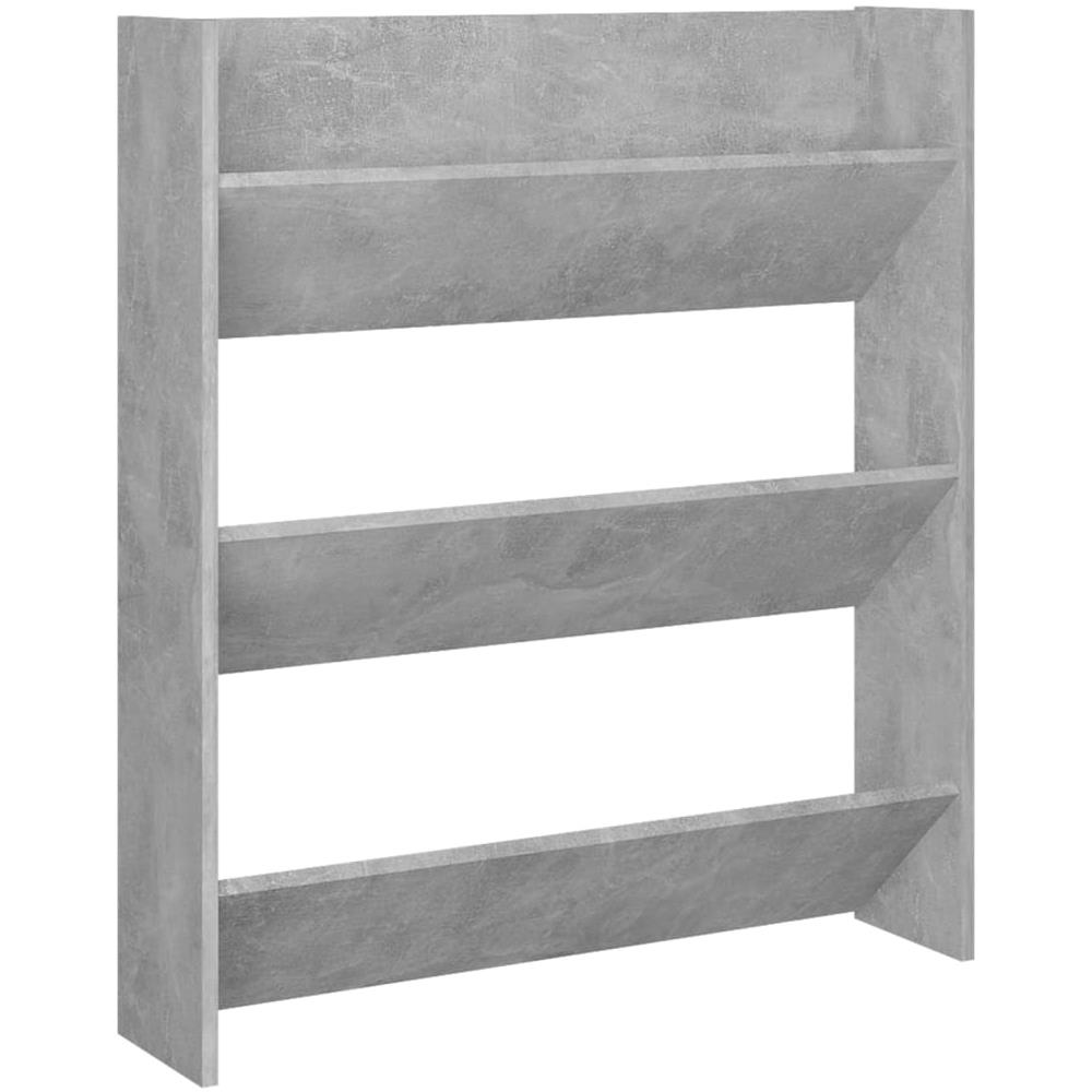 Scarpiera A Muro Grigio Cemento 80x18x90 Cm In Truciolato - Foto 2