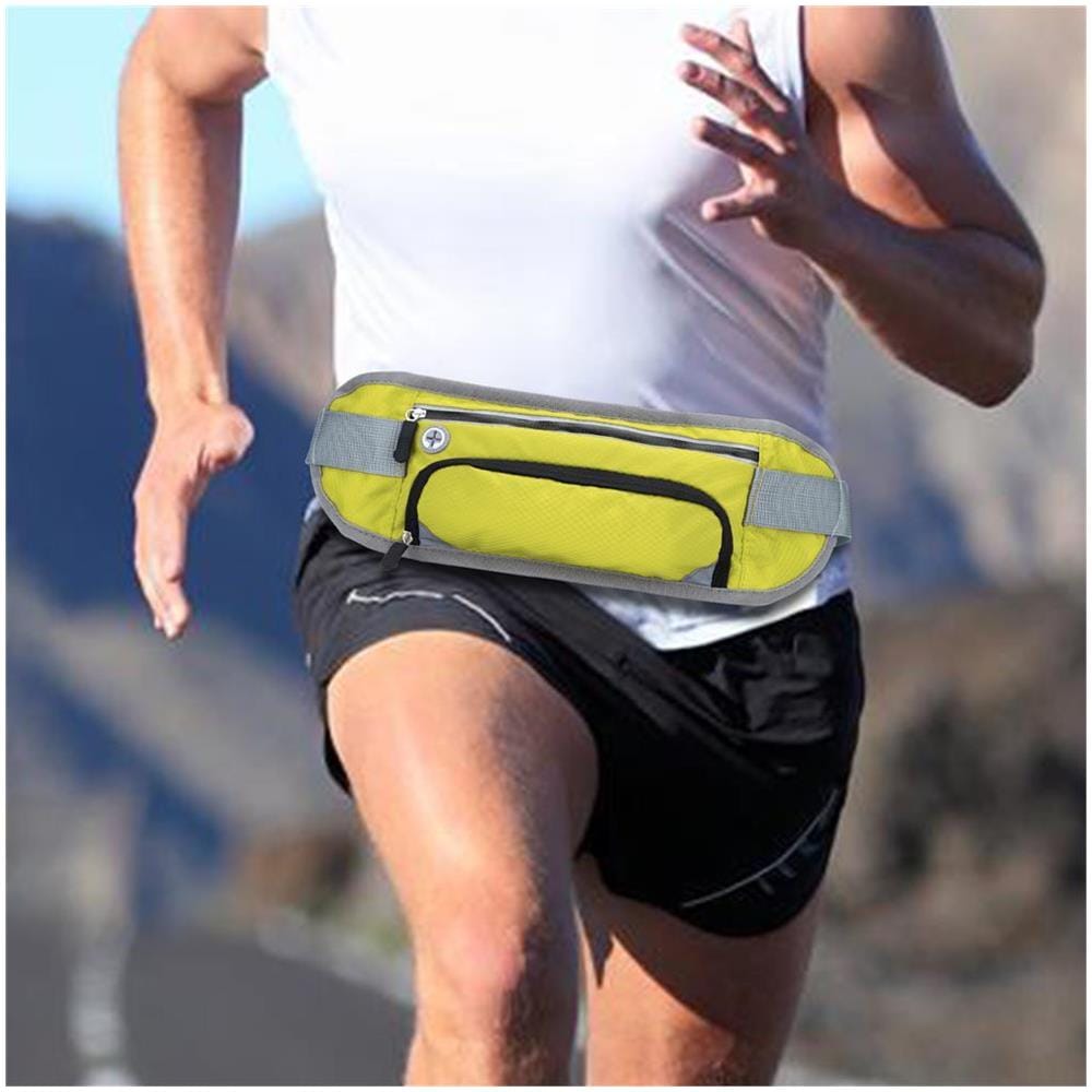 Marsupio Per Bottiglie D'acqua Sportive Con Riflettore In Verde Mappa - Marsupio Impermeabile Di Lunghezza Regolabile Tasca Per Cellulare Con Scomparto Per Bottiglia D'acqua E Chiusura A Zip - Foto 6