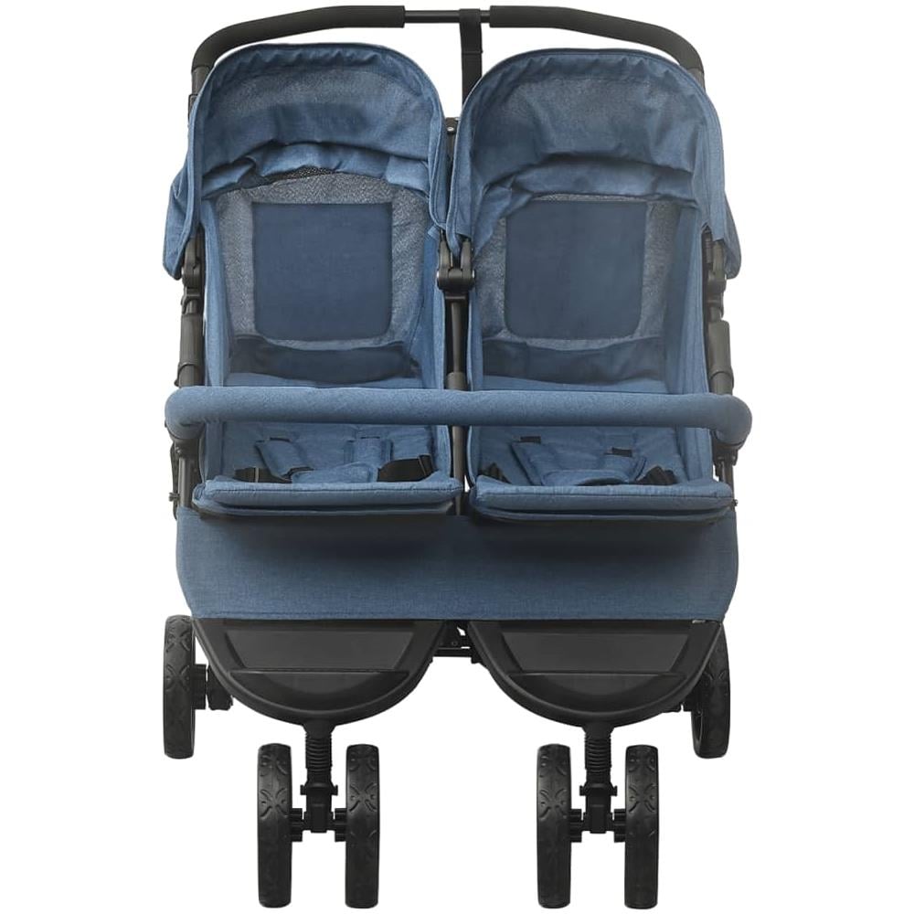 Passeggino Gemellare Blu Marino In Acciaio - Foto 2