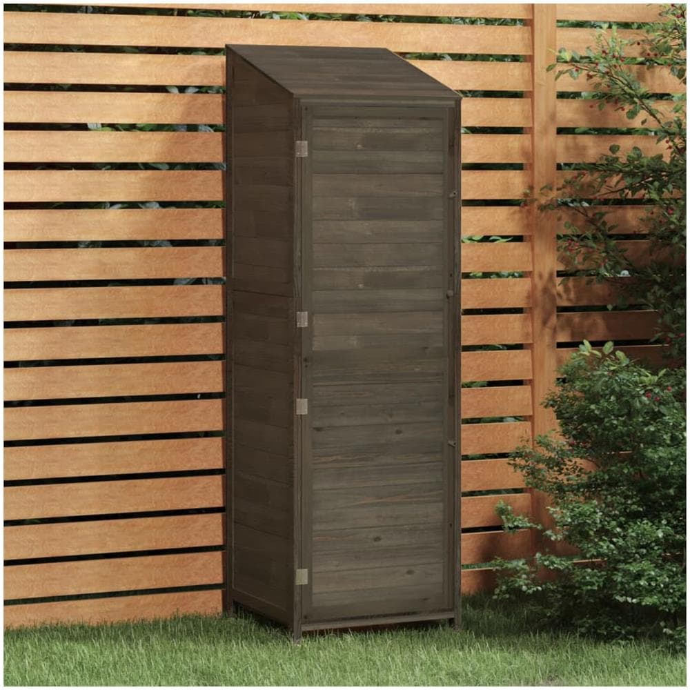 Capanno Giardino Antracite 55x52x174,5 Cm Legno Massello Abete - Foto 1